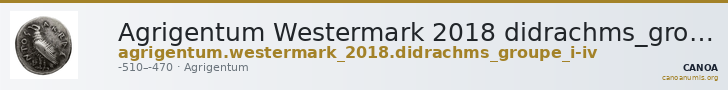 Agrigentum Westermark 2018 didrachms_groupe_I-IV — CANOA