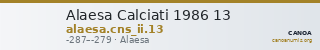 Alaesa Calciati 1986 13 — CANOA