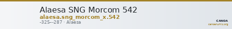 Alaesa SNG Morcom 542 — CANOA