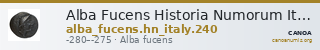 Alba Fucens Historia Numorum Italy 240 — CANOA