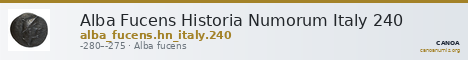 Alba Fucens Historia Numorum Italy 240 — CANOA