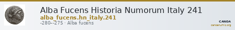 Alba Fucens Historia Numorum Italy 241 — CANOA