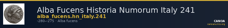 Alba Fucens Historia Numorum Italy 241 — CANOA