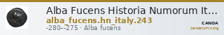 Alba Fucens Historia Numorum Italy 243 — CANOA