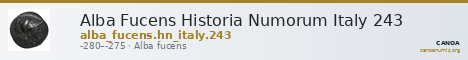 Alba Fucens Historia Numorum Italy 243 — CANOA