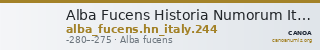 Alba Fucens Historia Numorum Italy 244 — CANOA