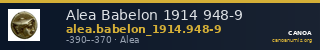 Alea Babelon 1914 948-9 — CANOA