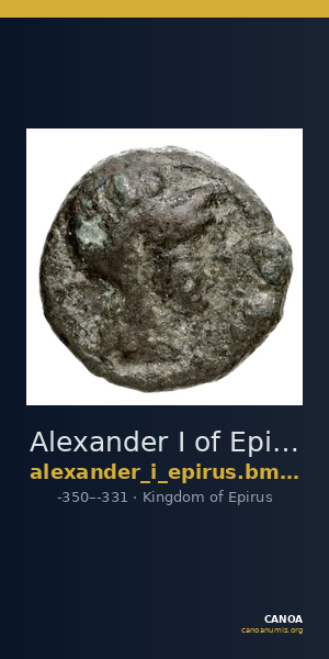 Alexander I of Epirus Epirus BMC Alexander of Epirus 7-8 — CANOA