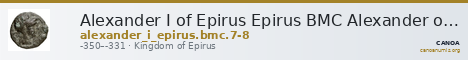 Alexander I of Epirus Epirus BMC Alexander of Epirus 7-8 — CANOA