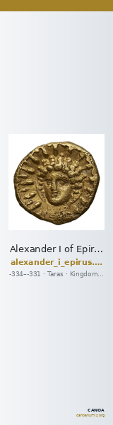 Alexander I of Epirus Taras BMC Alexander of Epirus 2 — CANOA