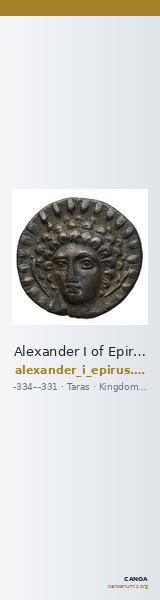 Alexander I of Epirus Taras BMC Alexander of Epirus 5-6 — CANOA