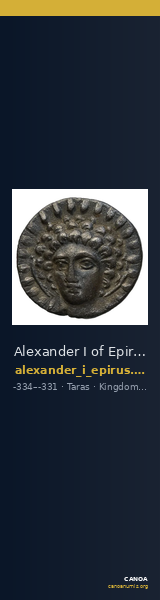 Alexander I of Epirus Taras BMC Alexander of Epirus 5-6 — CANOA