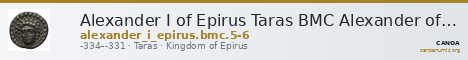 Alexander I of Epirus Taras BMC Alexander of Epirus 5-6 — CANOA