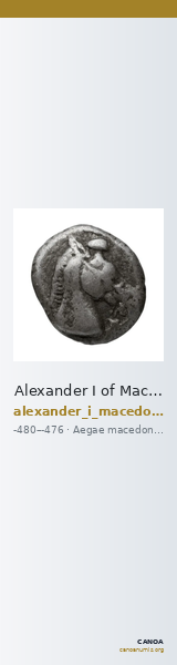 Alexander I of Macedon Aegae, Macedon Raymond 1953 Group I fraction a — CANOA
