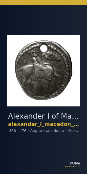 Alexander I of Macedon Aegae, Macedon Raymond 1953 Group I heavy tetrobols — CANOA