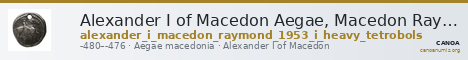 Alexander I of Macedon Aegae, Macedon Raymond 1953 Group I heavy tetrobols — CANOA