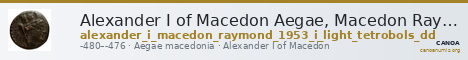Alexander I of Macedon Aegae, Macedon Raymond 1953 Group I light tetrobols DD — CANOA