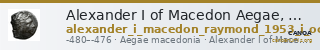 Alexander I of Macedon Aegae, Macedon Raymond 1953 Group I octadrachms — CANOA