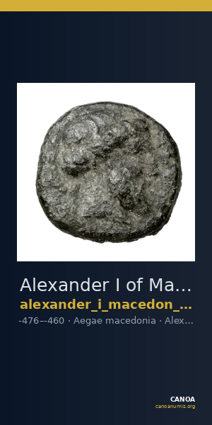 Alexander I of Macedon Aegae, Macedon Raymond 1953 Group II light tetrobols — CANOA