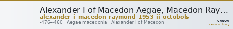 Alexander I of Macedon Aegae, Macedon Raymond 1953 Group II octobols — CANOA