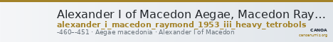 Alexander I of Macedon Aegae, Macedon Raymond 1953 Group III heavy tetrobols — CANOA