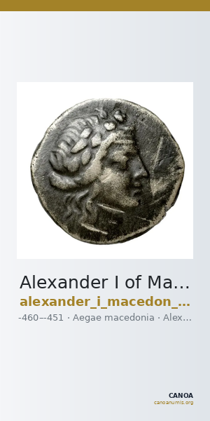Alexander I of Macedon Aegae, Macedon Raymond 1953 Group III light tetrobols — CANOA