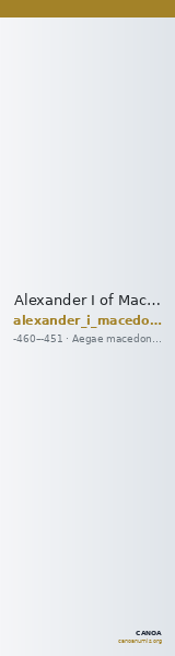 Alexander I of Macedon Aegae, Macedon SNG ANS 1000-1004 — CANOA