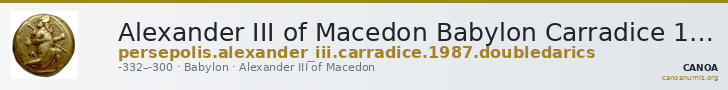 Alexander III of Macedon Babylon Carradice 1987 double darics — CANOA