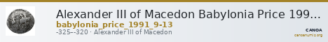 Alexander III of Macedon Babylonia Price 1991 9-13 — CANOA