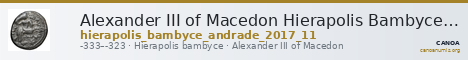 Alexander III of Macedon Hierapolis Bambyce Andrade 2017 Series 11 — CANOA