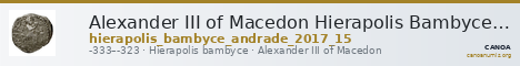 Alexander III of Macedon Hierapolis Bambyce Andrade 2017 Series 15 — CANOA