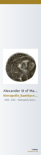 Alexander III of Macedon Hierapolis Bambyce Andrade 2017 Series 16, fraction 1 — CANOA