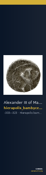 Alexander III of Macedon Hierapolis Bambyce Andrade 2017 Series 16, fraction 1 — CANOA