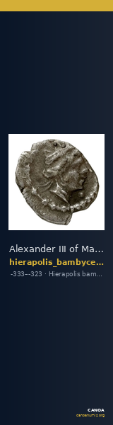 Alexander III of Macedon Hierapolis Bambyce Andrade 2017 Series 16, fraction 2 — CANOA