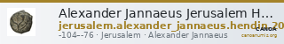 Alexander Jannaeus Jerusalem Hendin 2010 1144-1146 — CANOA