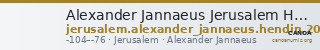 Alexander Jannaeus Jerusalem Hendin 2010 1155 — CANOA