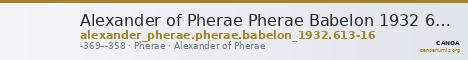 Alexander of Pherae Pherae Babelon 1932 613-16 — CANOA