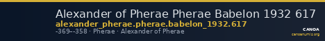 Alexander of Pherae Pherae Babelon 1932 617 — CANOA