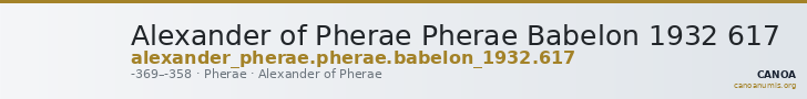 Alexander of Pherae Pherae Babelon 1932 617 — CANOA