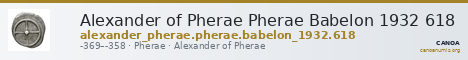 Alexander of Pherae Pherae Babelon 1932 618 — CANOA