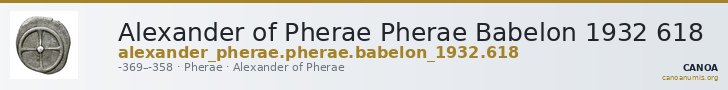 Alexander of Pherae Pherae Babelon 1932 618 — CANOA