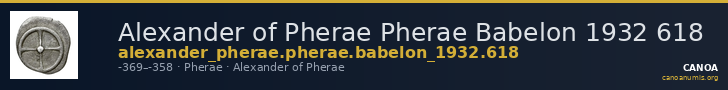 Alexander of Pherae Pherae Babelon 1932 618 — CANOA