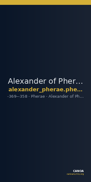 Alexander of Pherae Pherae Moustaka 1983 180 — CANOA