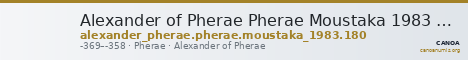 Alexander of Pherae Pherae Moustaka 1983 180 — CANOA