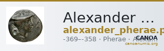 Alexander of Pherae Pherae Rogers 1932 520-3 — CANOA