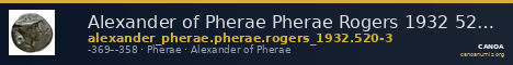 Alexander of Pherae Pherae Rogers 1932 520-3 — CANOA