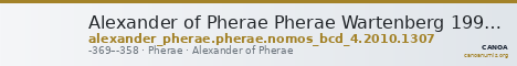 Alexander of Pherae Pherae Wartenberg 1994 17 — CANOA