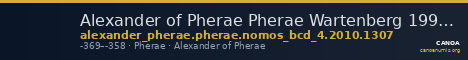 Alexander of Pherae Pherae Wartenberg 1994 17 — CANOA