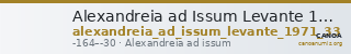 Alexandreia ad Issum Levante 1971 33 — CANOA