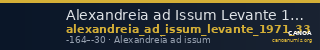 Alexandreia ad Issum Levante 1971 33 — CANOA